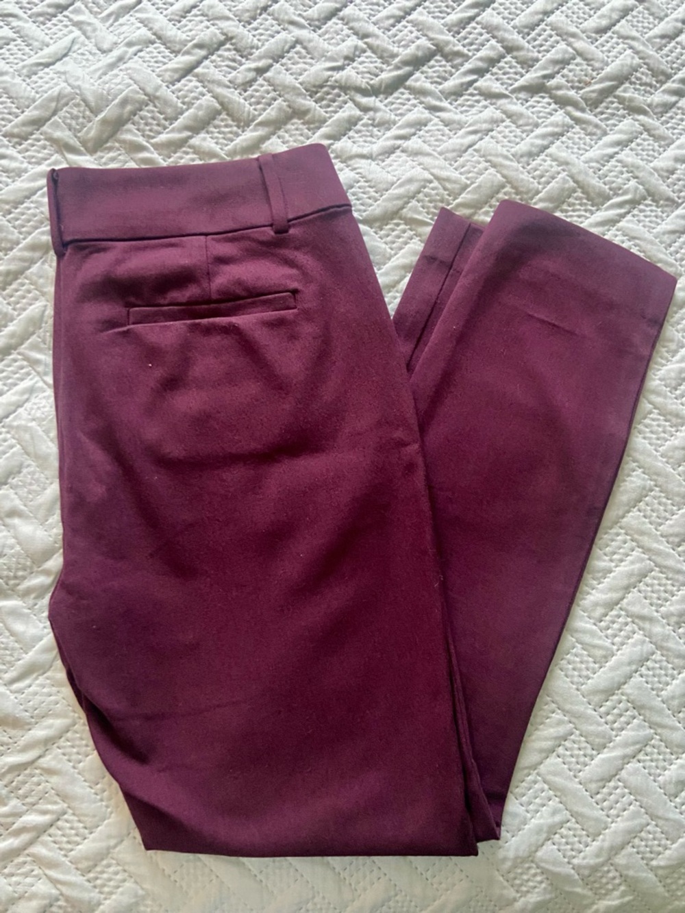 LOFT Burgundy Ankle Pants